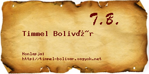 Timmel Bolivár névjegykártya